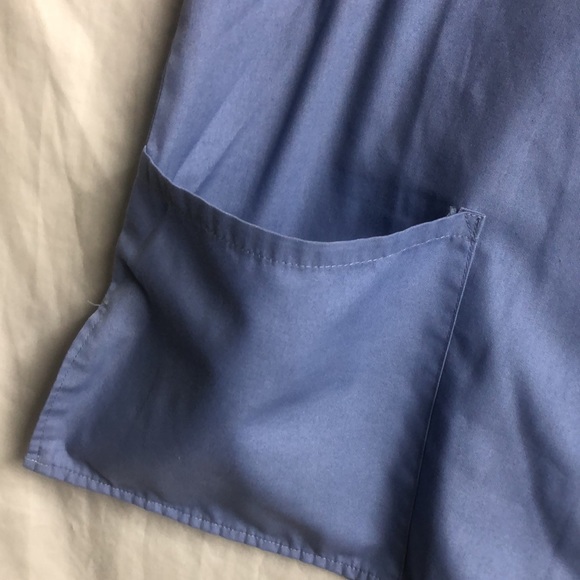 Blue scrub top nurse medical uniform 2 pockets xs - Picture 7 of 10